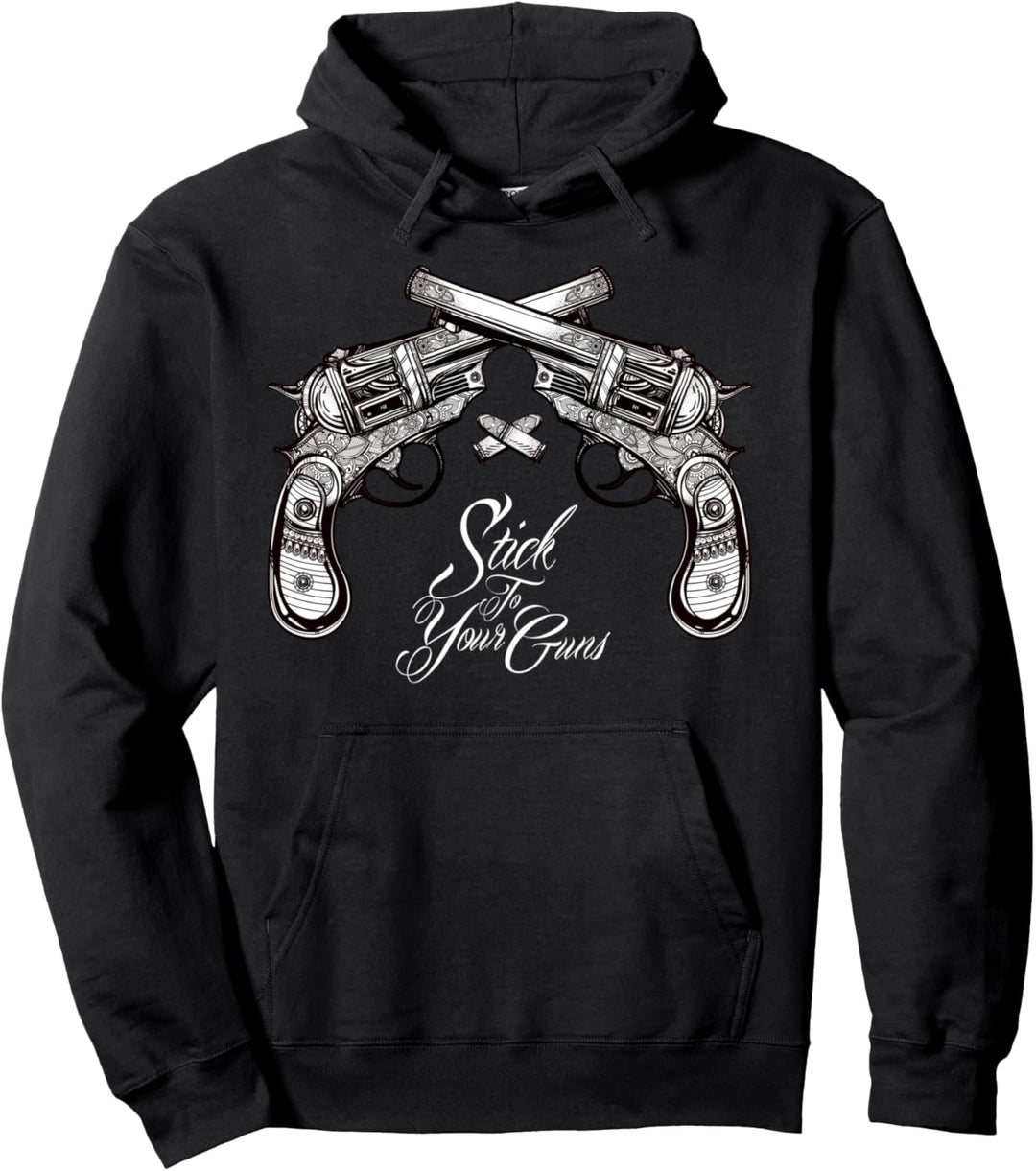 Stick To Your Guns T-Shirt – Western Bandit – Vintage Cowboy Pullover Hoodie