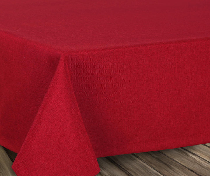 BEAUTEX Tischdecke Leinenoptik eckig 130x160 Bordeaux abwaschbar | fleckenabweisend, bügelfrei, pfle