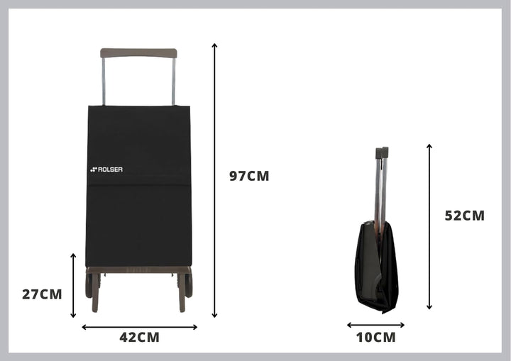 Klappbarer Einkaufstrolley Rolser Plegamatic MF 2 Räder - Klein, Klein