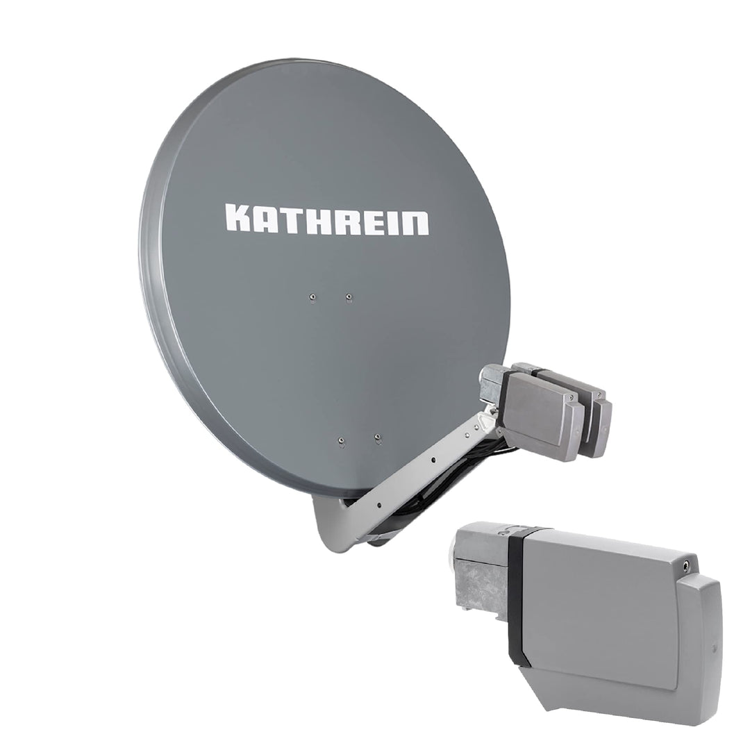 Kathrein CAS 90 gr Sat-Antenne multifeedfähig Graphit (grau) - 2 Teilnehmer 2 Teilnehmer Graphit, 2