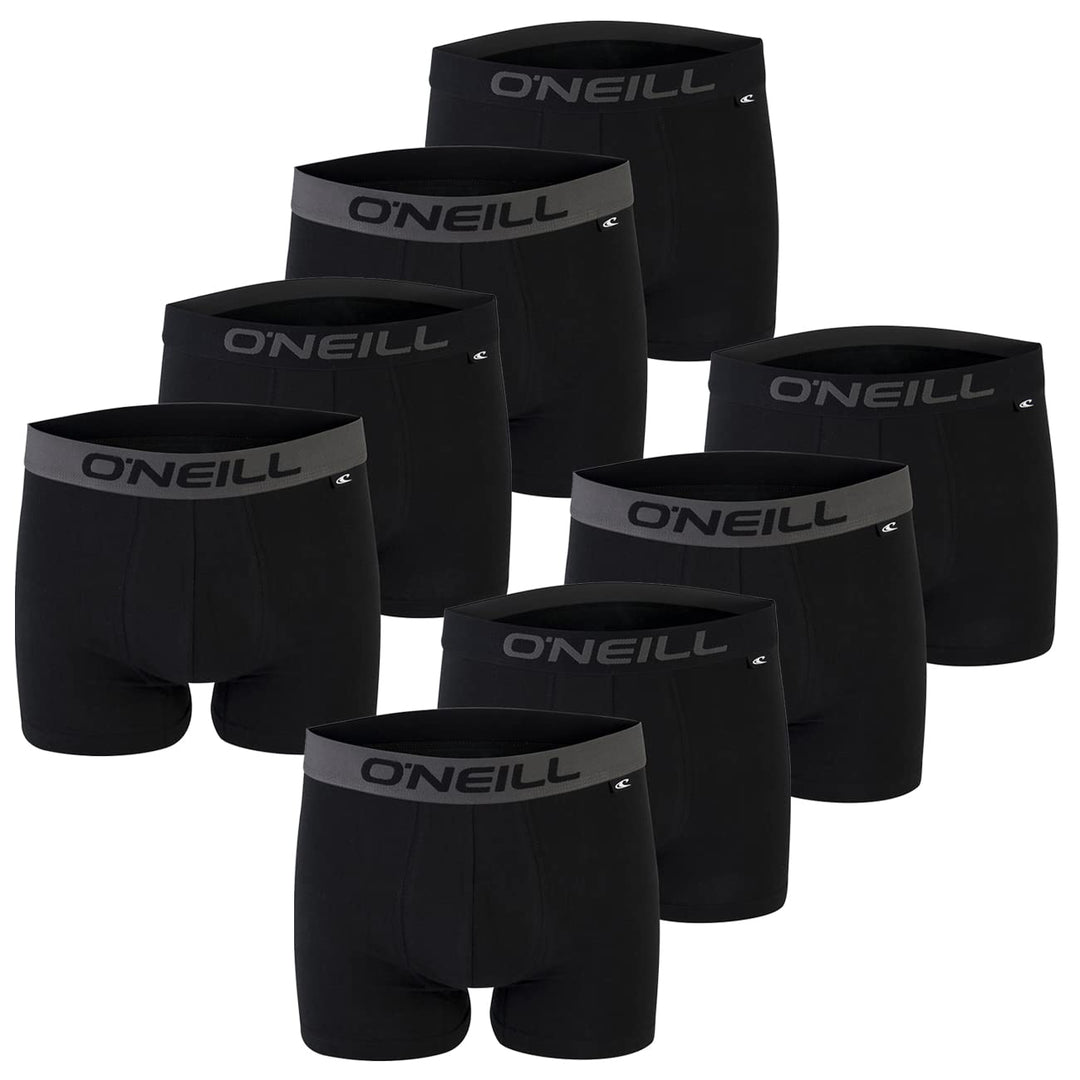 O'Neill Herren Boxershort Uni Sport Boxer S M L XL XXL 95% Baumwolle Unterhose - 8er Pack XL Black (
