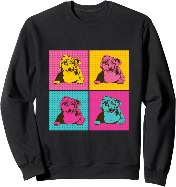 Englische Bulldogge Pop Art Sweatshirt