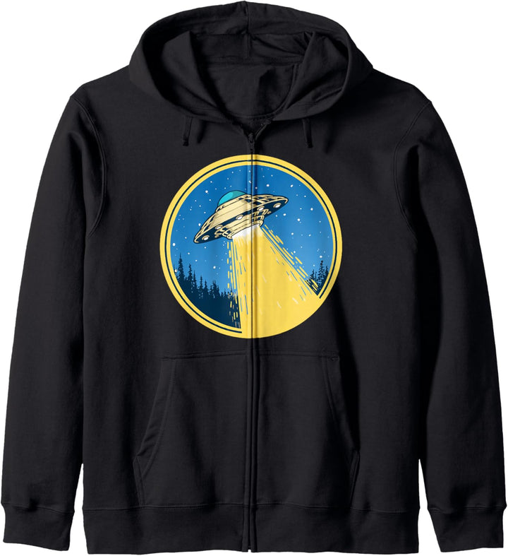 Abduction! Vintage Funny UFO Flying Saucer Kapuzenjacke