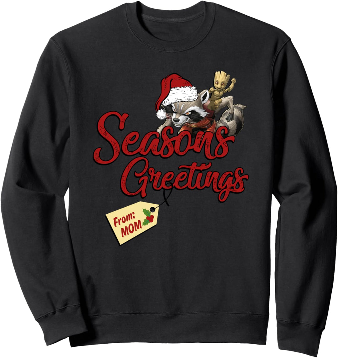 Marvel Groot Rocket Greetings From Mom Weihnachten Sweatshirt