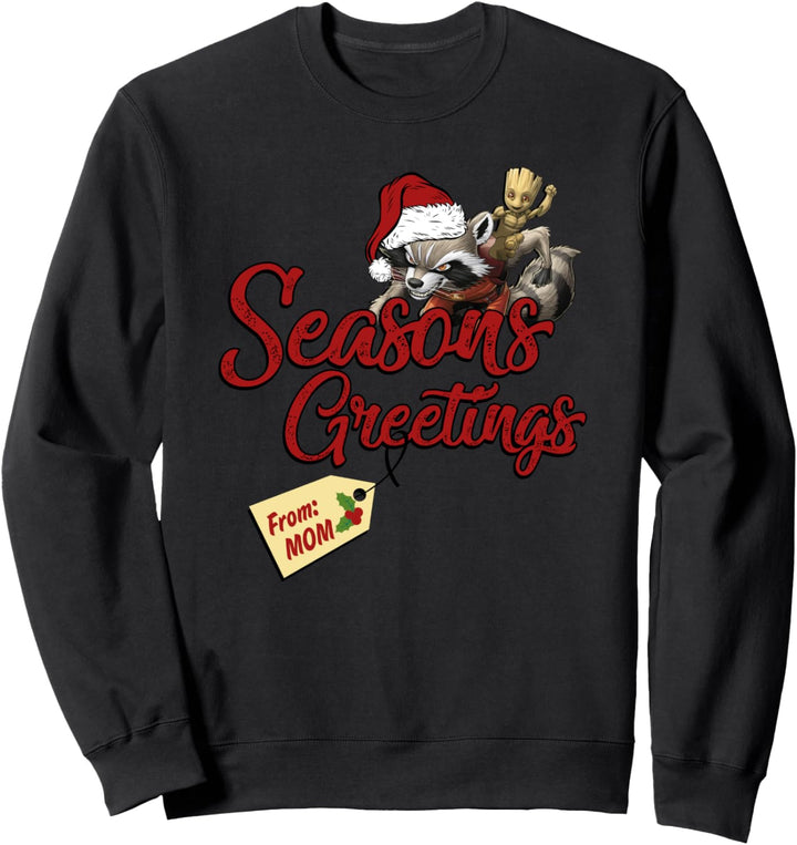 Marvel Groot Rocket Greetings From Mom Weihnachten Sweatshirt