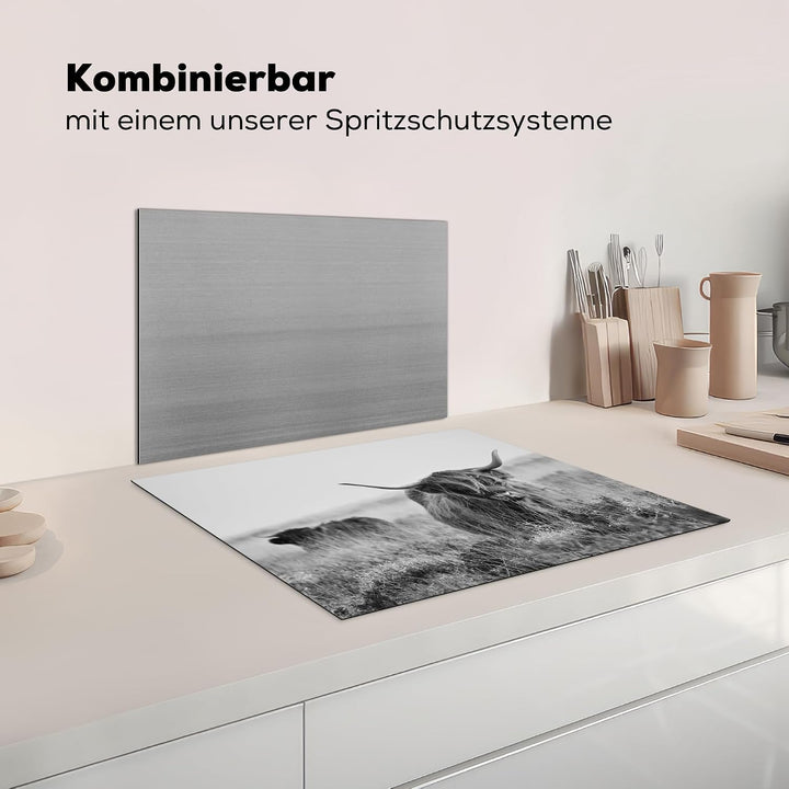 KitchenYeah© Herdabdeckplatte Einteilig Ceranfeld Abdeckplatte Küche Deko Ceranfeldabdeckung Herdabd