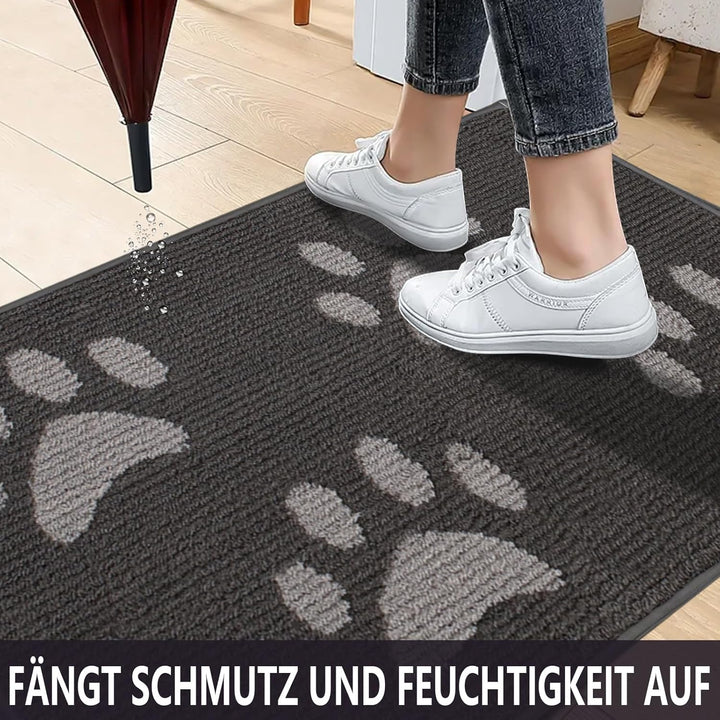 Schmutzfangmatte Innen & Aussen [60×90cm] – Fussmatte mit Rutschfester Unterseite | Saugstarke Fussm