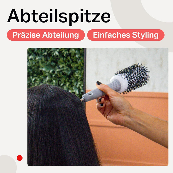 Olivia Garden - Expert Blowout Shine Hairbrush - White and Grey - 45, 45