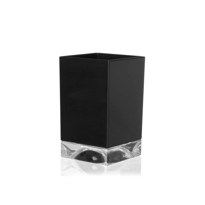 Kartell Boxy Zahnbürstenhalter, Plastik, Schwarz, 7 x 7 x 12 cm Porta spazzolino Schwarz, Porta spaz