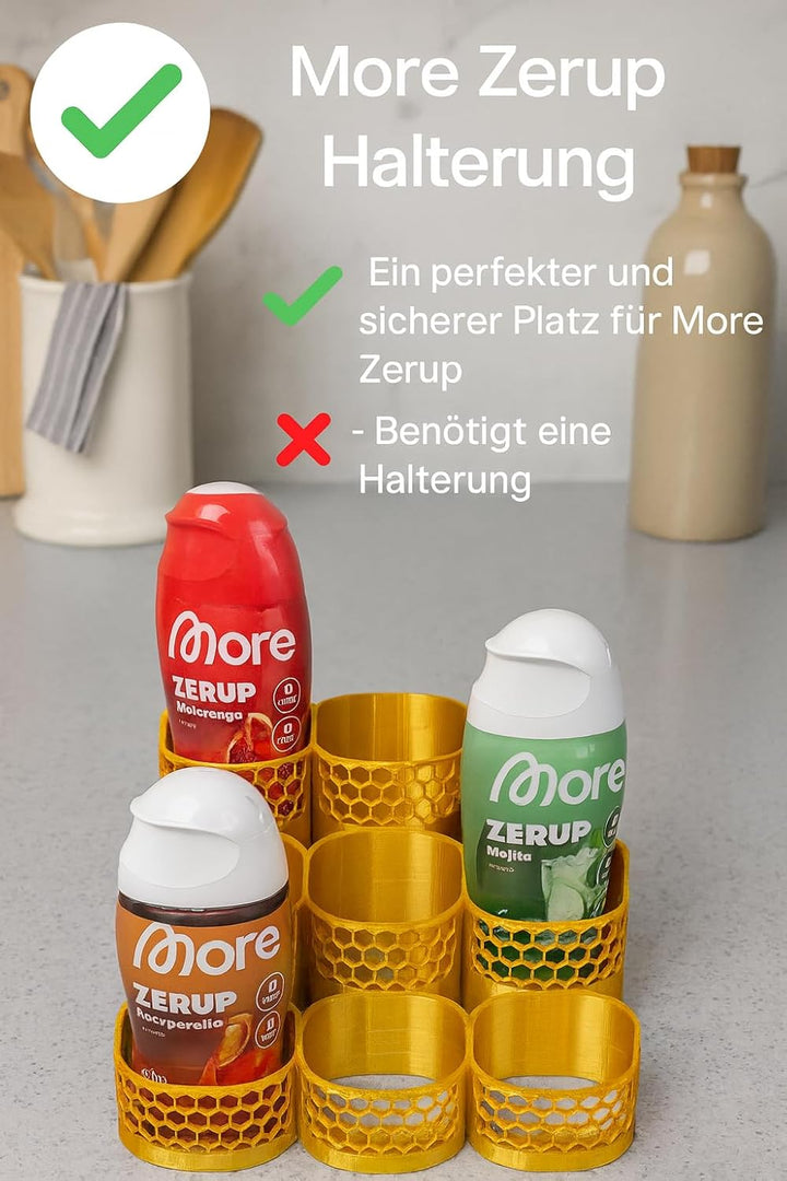Generisch 12er More Zerup Halterung – Flaschenhalter – kompatibel mit More Zerup & ESN Sirupflaschen