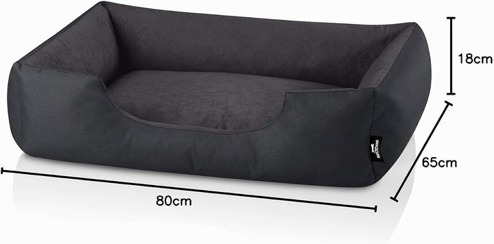 BedDog Hundebett Zara, Hundekissen mit abziehbaren waschbaren Bezug, Hundekorb, Hundesofa, für mitte