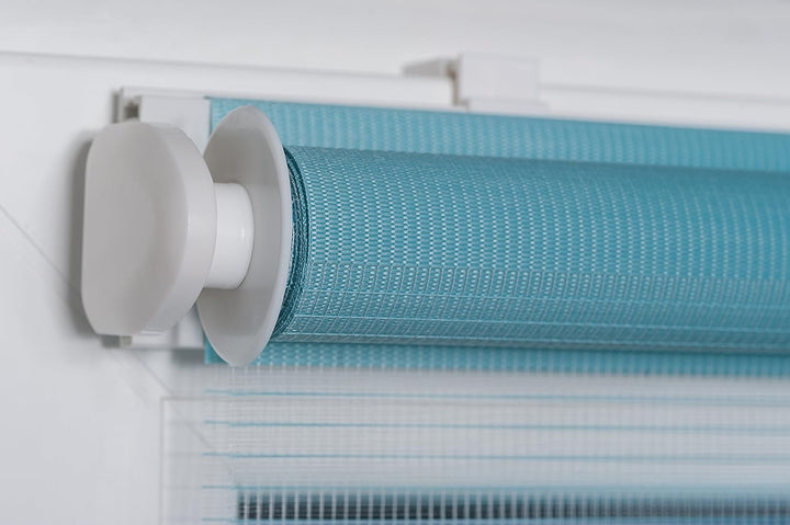 K-home Klemmfix Doppelrollo "Welle" ohne Bohren - Weiss 80 cm x 150 cm (B x L) 80 x 150 cm Weiss, 80