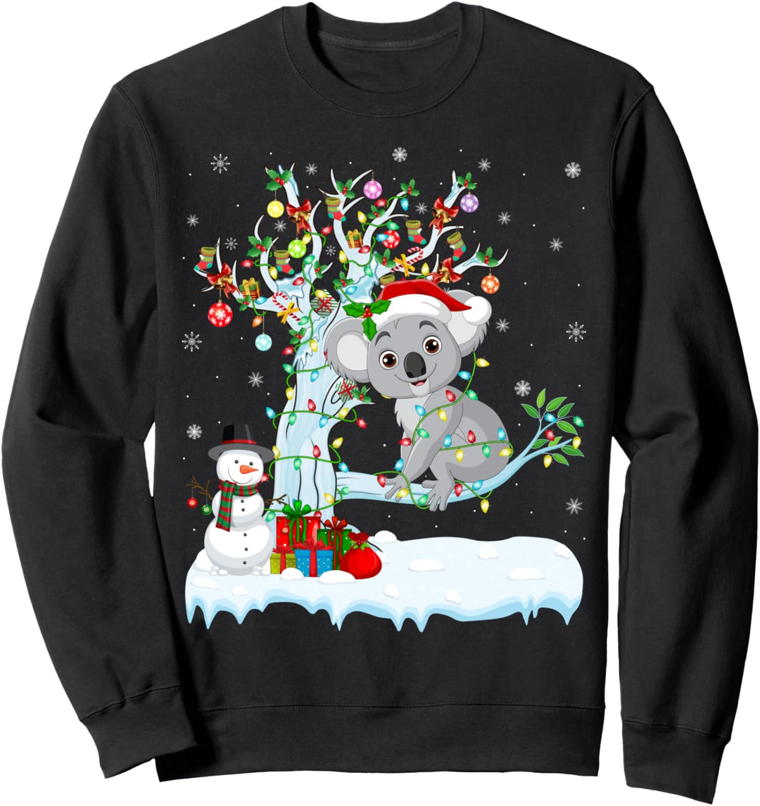 Koala Xmas Element Baum Beleuchtung Koala Weihnachten Sweatshirt