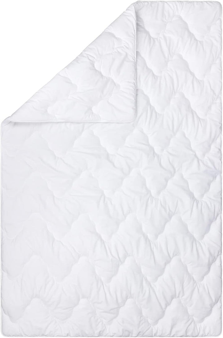 Moon-Luxury Ganzjahresdecke Bettdecke Steppbett Bezug aus 100% Baumwolle Satin 95° Kochfest (140 x 2