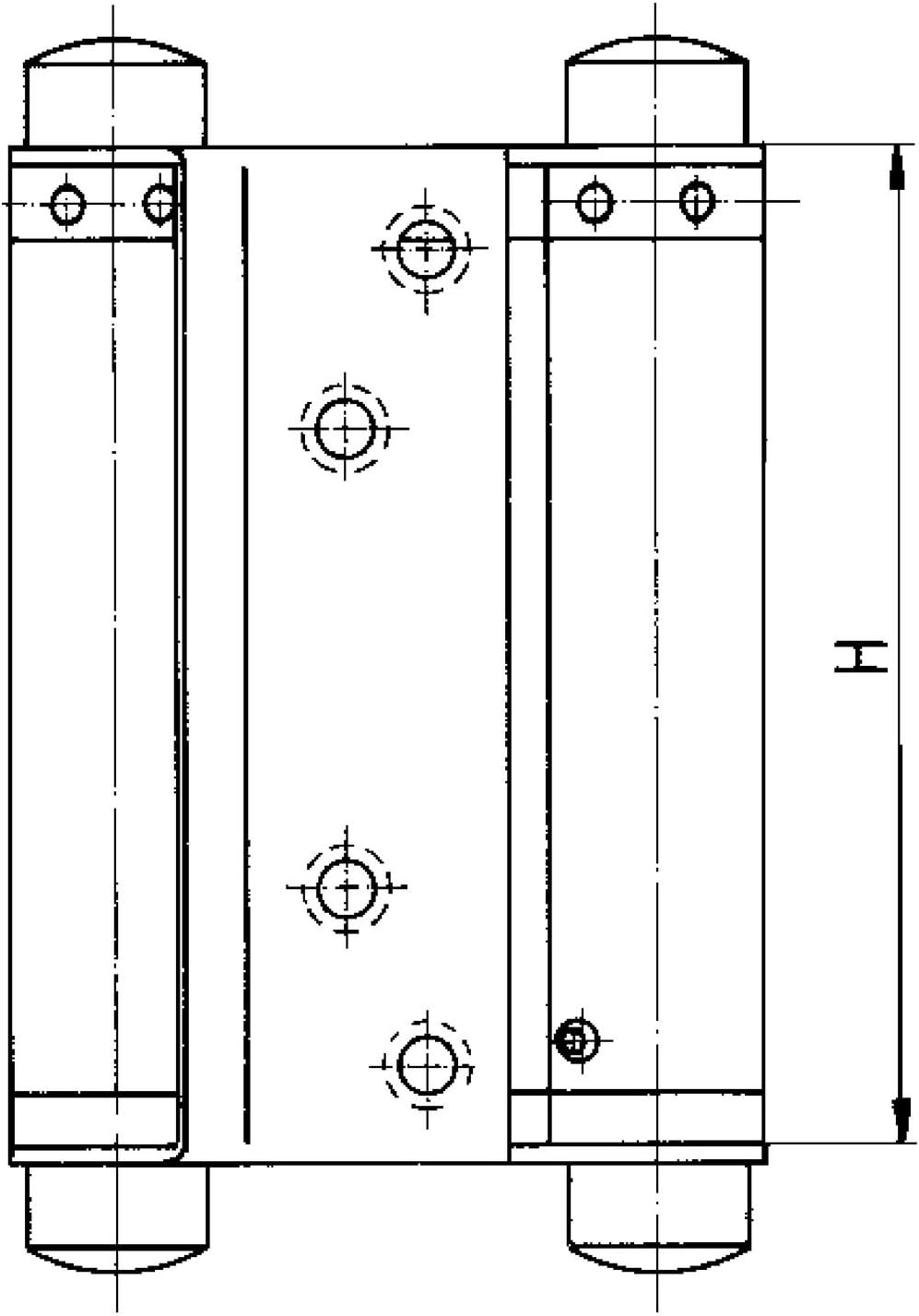 FRIDAVO 129A/29 Pendeltürband doppelt wirkend, Gr. 29, Edelstahl