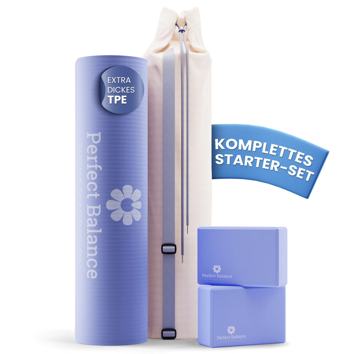 Perfect Balance® Yoga Matten Set [Premium Erfahrung] - Hochwertiges TPE-Material, Rutschfeste Oberfl