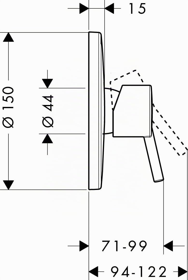 hansgrohe Talis S Unterputz Duscharmatur, für 1 Funktion, Chrom Dusche, Dusche