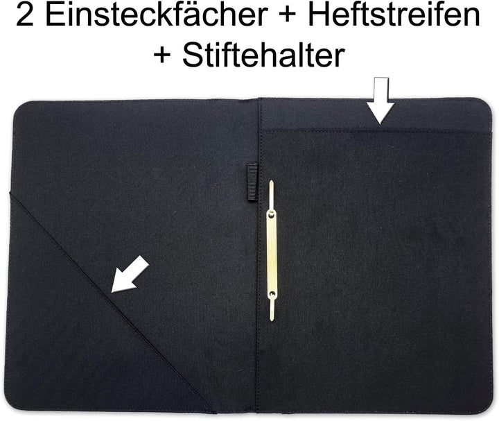 Zeugnismappe mit Name | Zeugnismappe personalisiert | mit Klarsichthüllen A4 + | Urkundenmappe | per