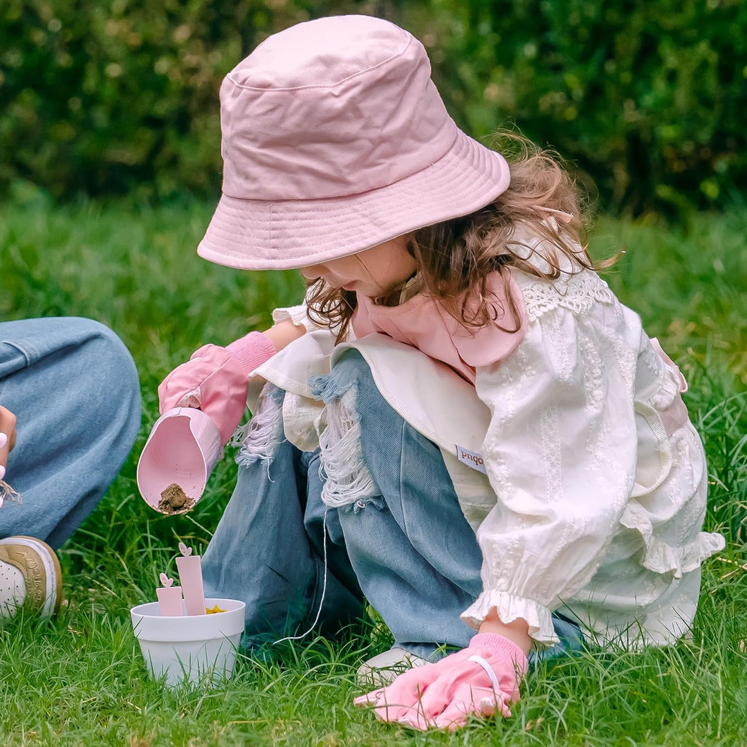 ROBUD Kinder-Gartenwerkzeug-Set, 17-teilig, Kinder-Gartenwerkzeug-Set mit Giesskanne, Gartengabel un
