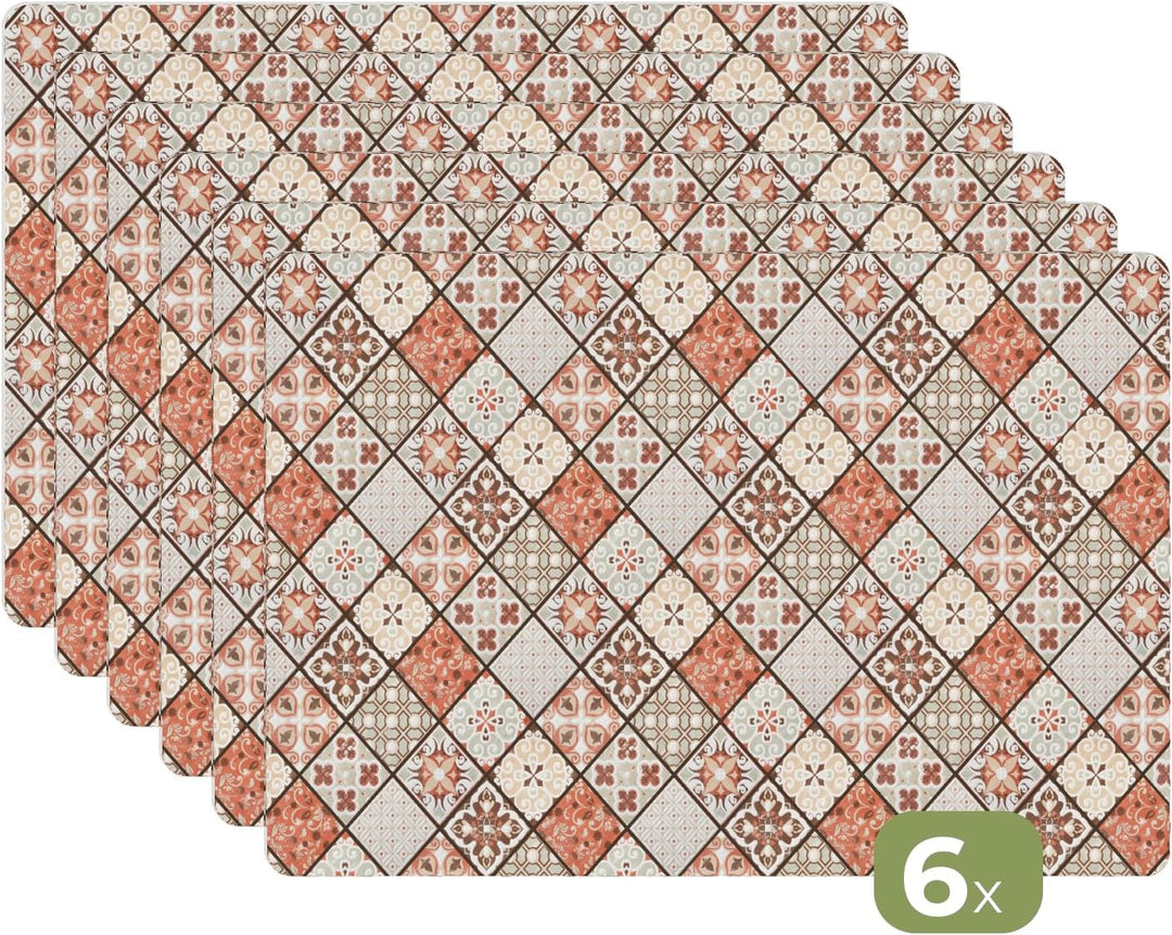 KitchenYeah© Platzsets Abwaschbar 6-Teilig 45x30 cm Tischsets Platzdeckchen rutschfeste Platzset Unt