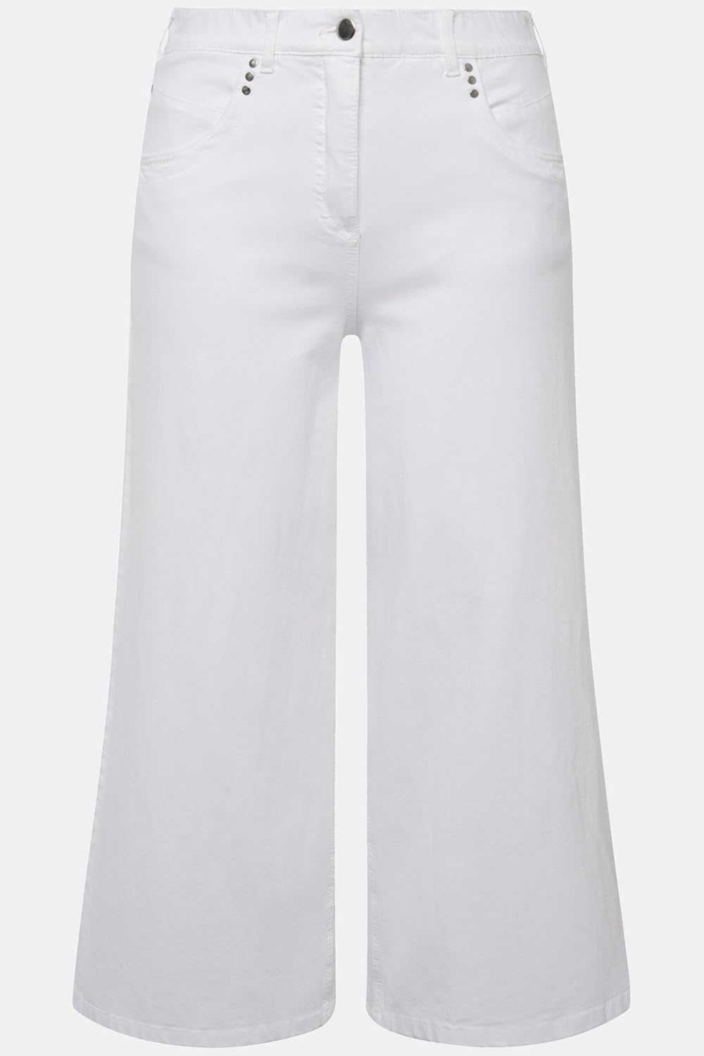 Ulla Popken Damen Denim Culotte Jeans 52 Schneeweiss, 52 Schneeweiss