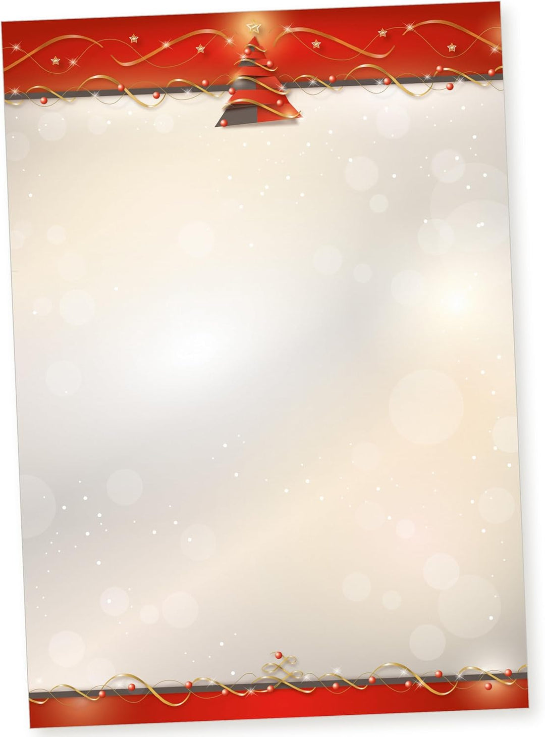 Avantgarde 250 Sets Weihnachtsbriefpapier mit Umschlag ohne Fenster Weihnachtspapier A4 Briefpapier