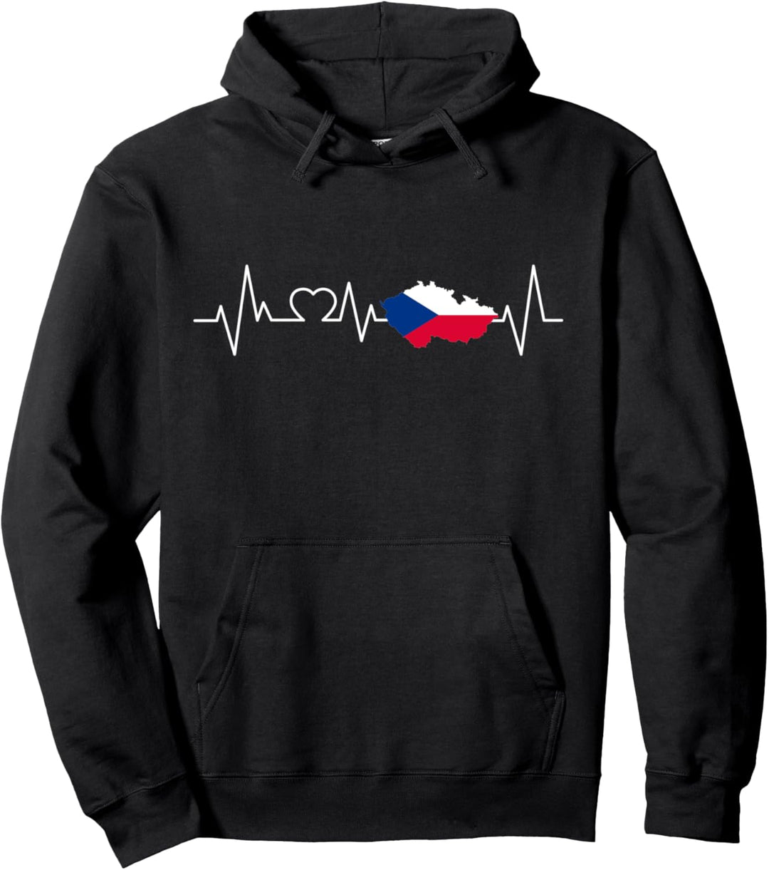 Tschechien Herzschlag Flagge Liebe Männer Frauen Geschenk Pullover Hoodie