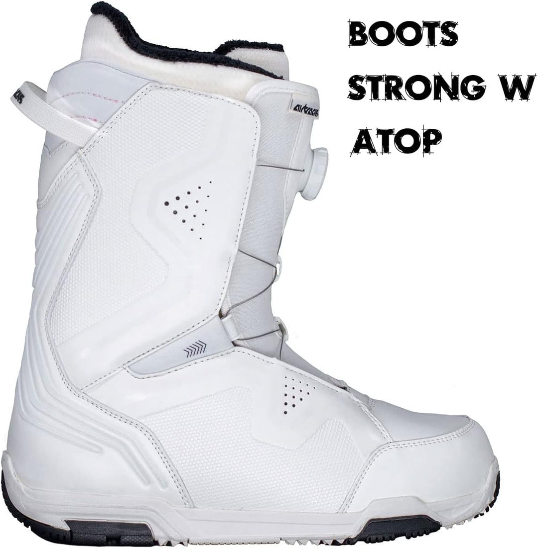 Airtracks Damen Snowboard-Set Polygonal Hybrid Rocker + Bindung Master W Fastec + Boots + Sb Bag 138