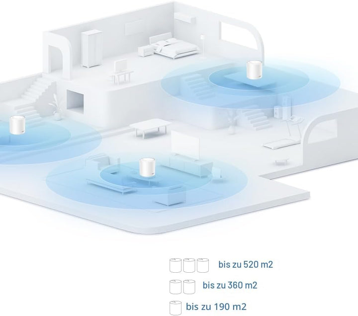 TP-Link Deco X10 Mesh WLAN Set (1 Pack), Wi-Fi 6 AX1500 Dual Band Repeater &amp; Router, 2X Gigabit Port