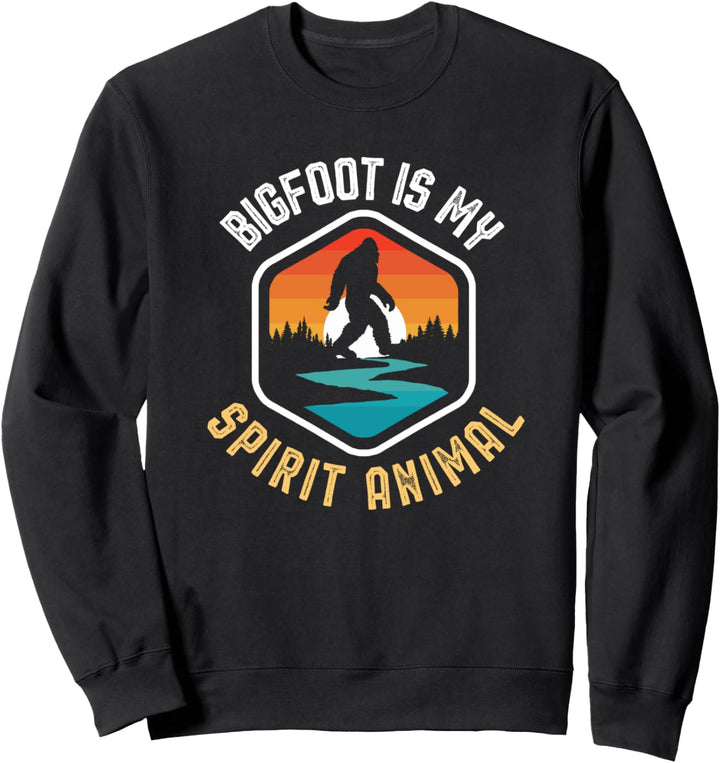 Bigfoot is my Spirit Animal Vintage Sasquatch Outdoor Sweatshirt
