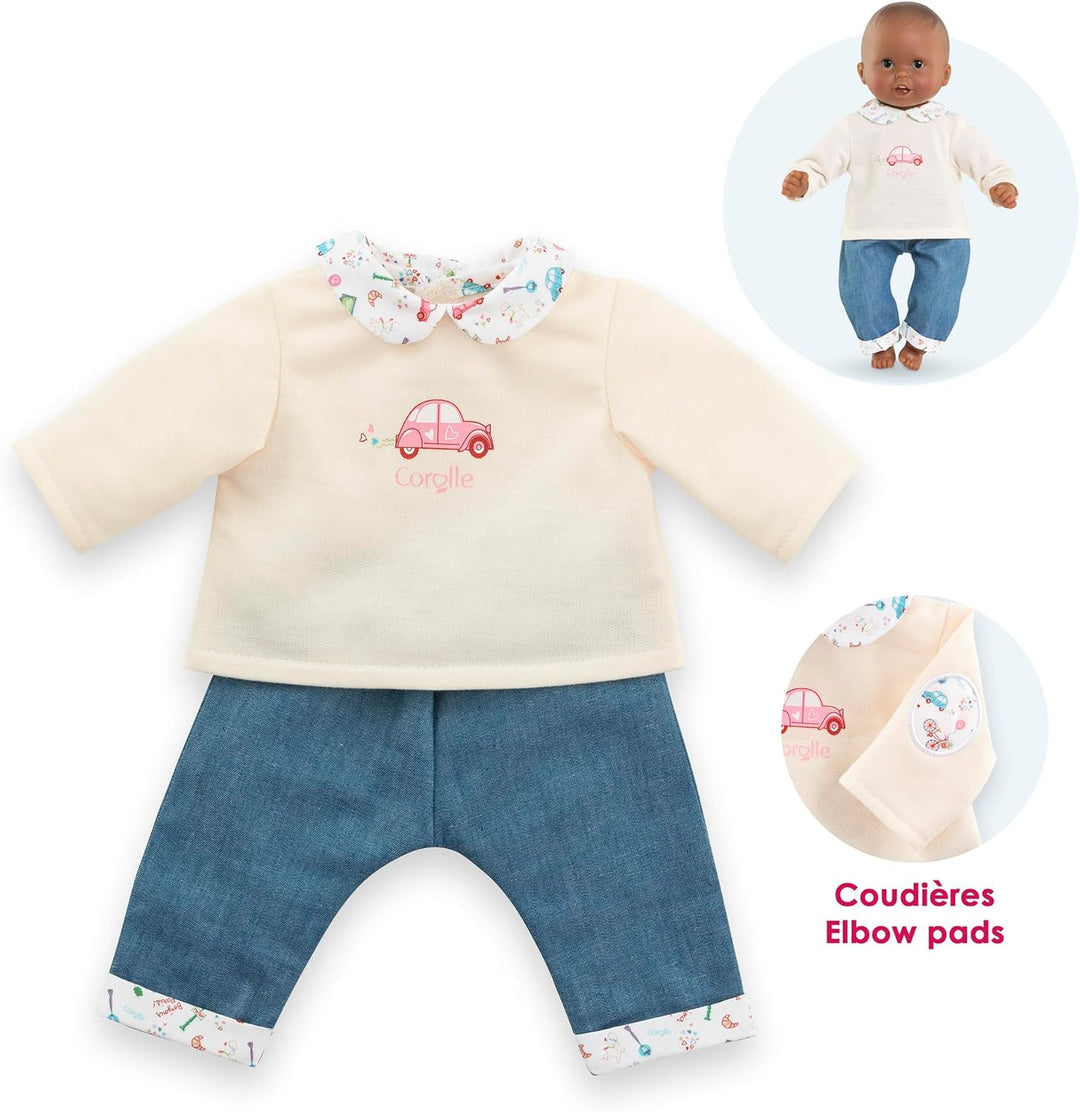 Corolle Mon Premier Poupon Hose und Top, Paris, für alle 30 cm Babypuppen, ab 18 Monaten