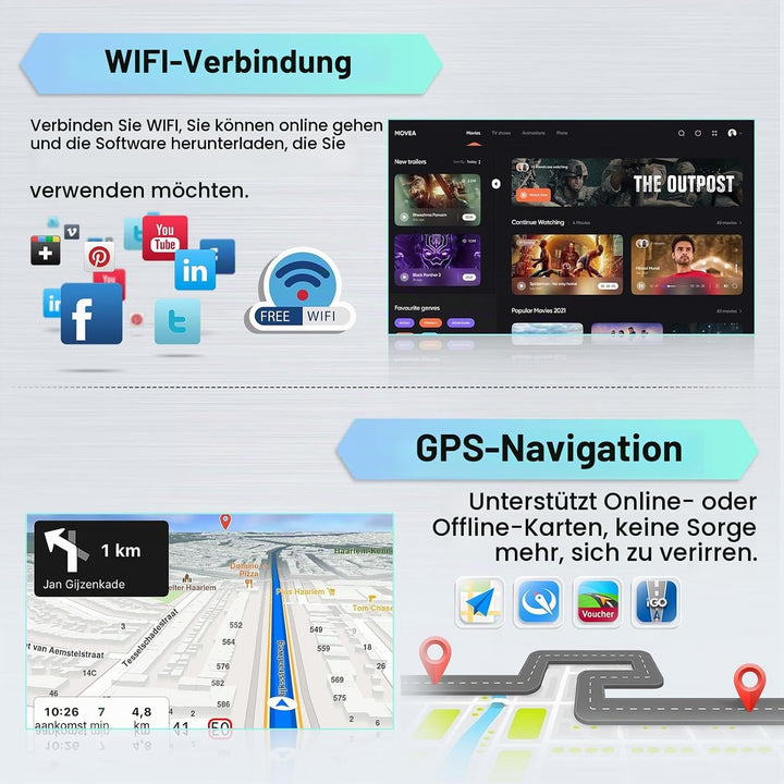 Hikity 2GB+64GB Android 15 Autoradio für Audi A3 (2003-2012) S3 (2006-2012) RS3 (2011-2012) Radio Wi