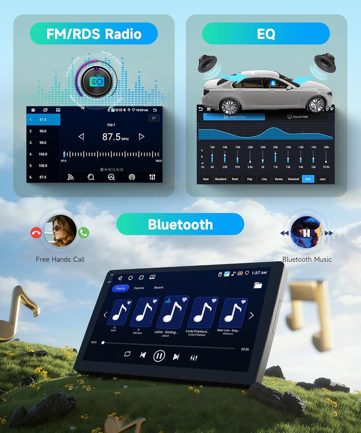 Rimoody 4G+64G Android Autoradio für Renault Scenic II 2003-2009 Wireless Carplay Android Auto, 9 Zo