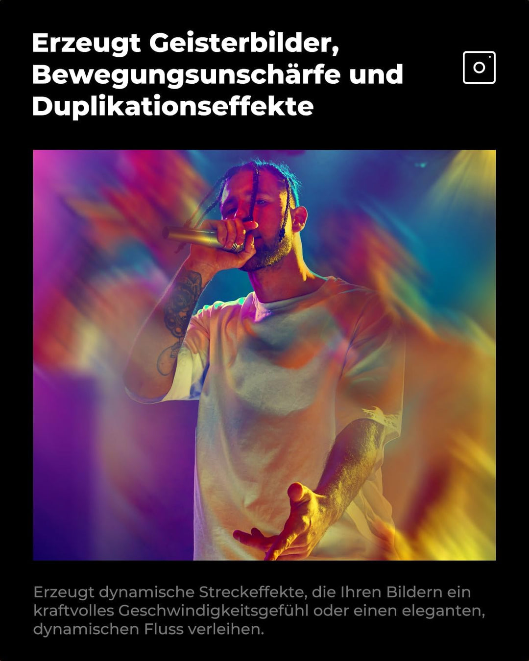 K&F CONCEPT 82mm Bilateraler Bewegungsunschärfe-Effekt-Filter Optisches Glasprisma Spezialeffekt-Kam