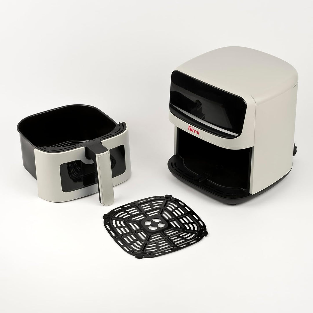Girmi FG27 "Ecofrit Lite" Heissluftfritteuse, 4,2 Liter, 1400 W, Digitalanzeige, 8 Programme, Timer,