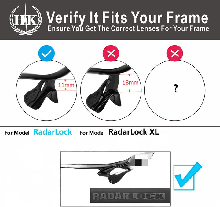HKUCO Verstärken Ersatz-Brillengläser für Oakley RadarLock Path Rot/Schwarz/Titan TAC Polarisiert