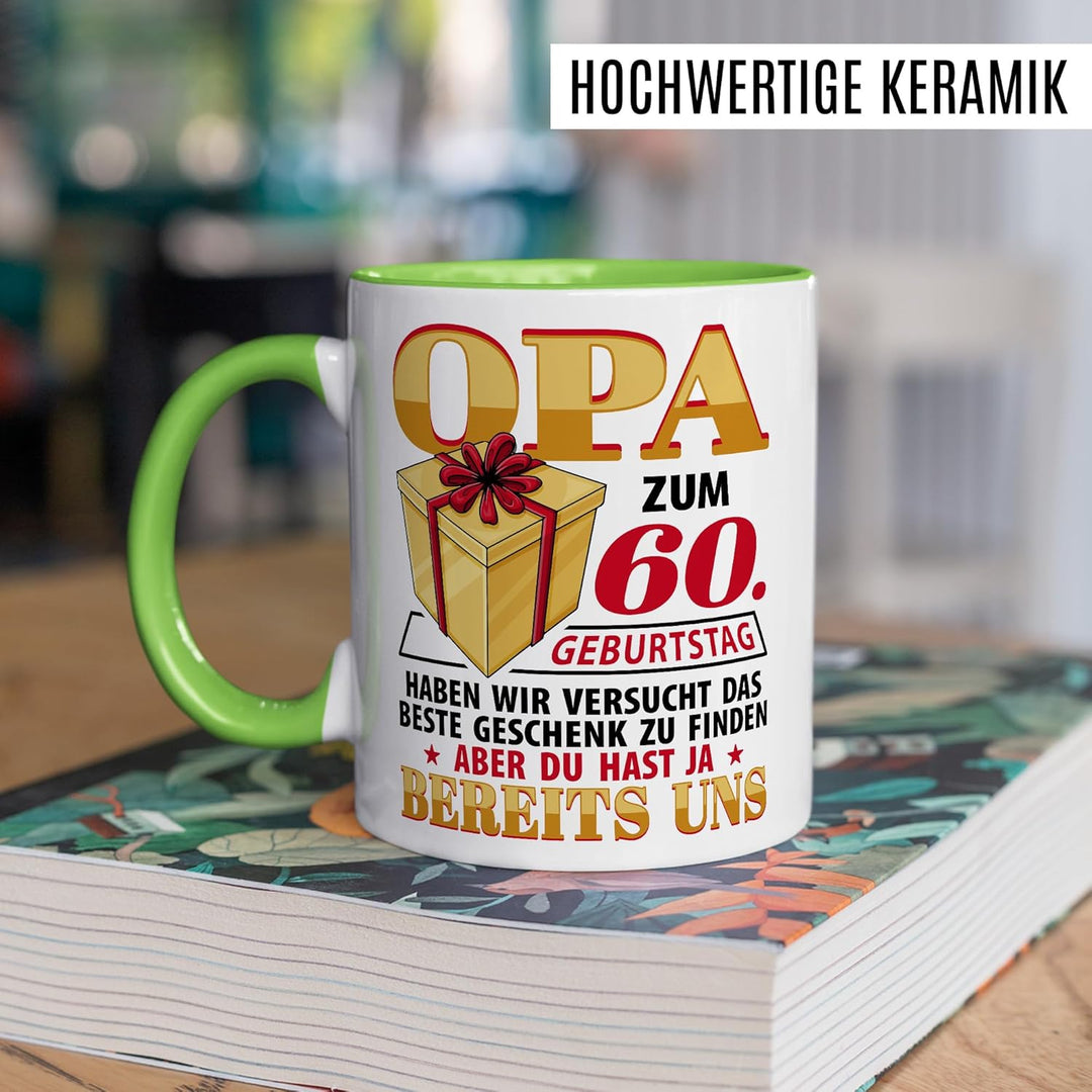 Tasse Grossvater Geschenk Opa zum 60. Geburtstag haben wir versucht das beste Geschenk zu finden, ab