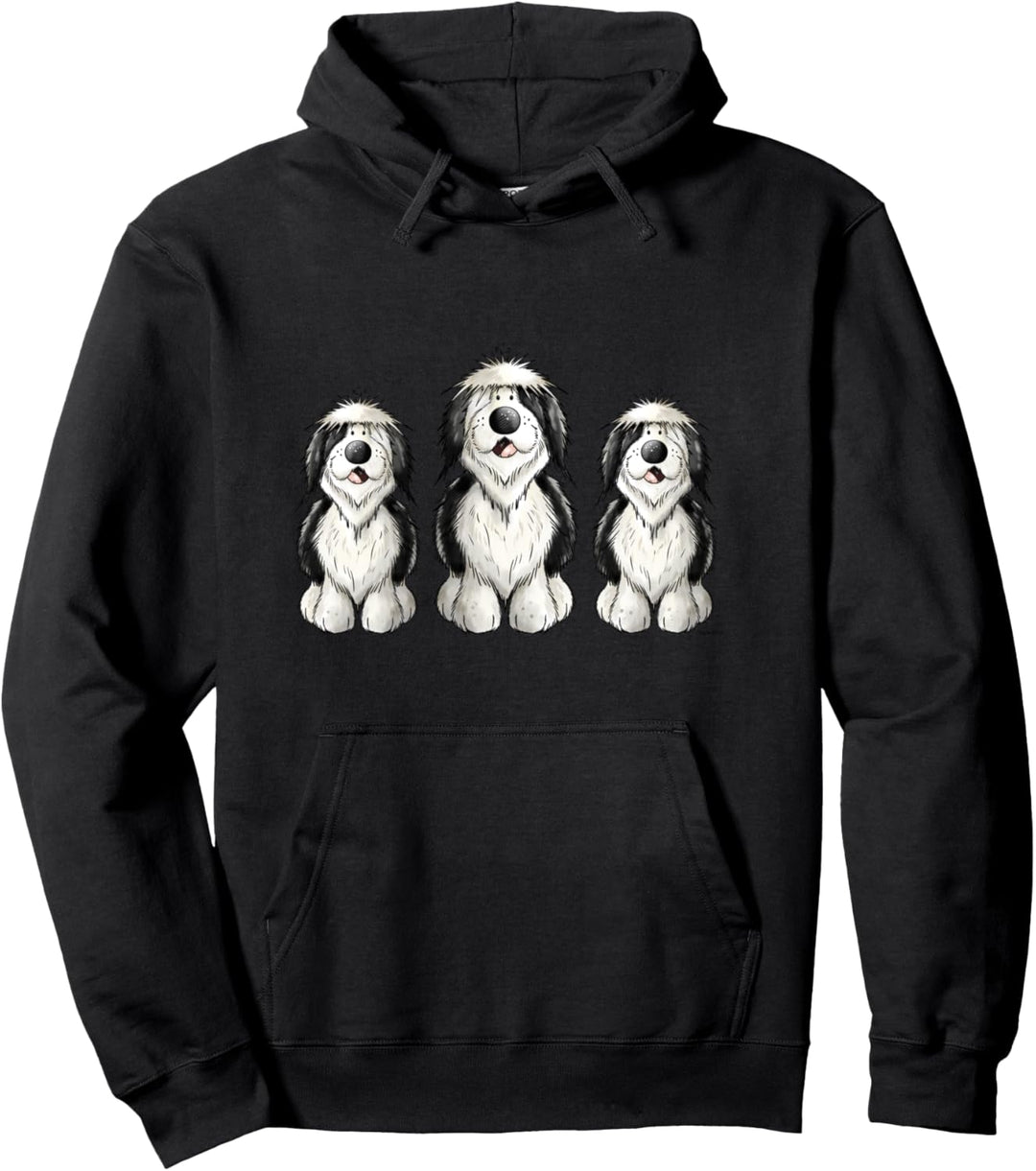 Lustiges Bobtail Trio I Geschenk für Hundefreunde Pullover Hoodie