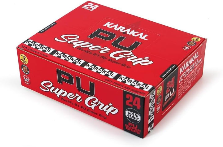Karakal PU Super Grip schwarz Basis-Griffbänder - 24er Box