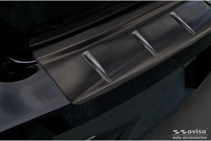 Avisa Schwarz Edelstahl Heckstossstangenschutz kompatibel mit Polestar 2 2019-2023 &amp; Facelift 2023-