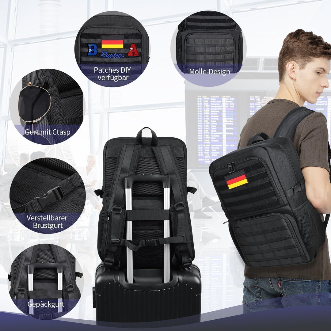 BERTASCHE Lunch Rucksack, Arbeit Rucksack mit Isoliertem Kühlfach, 17,3 Zoll Laptop Rucksack für Her