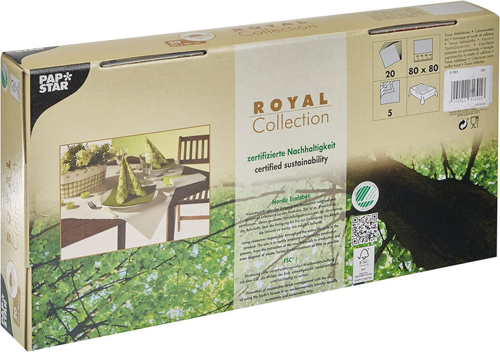 Papstar, 20 Mitteldecken, Tissue "ROYAL Collection" 80 cm x 80 cm bordeaux, #81891