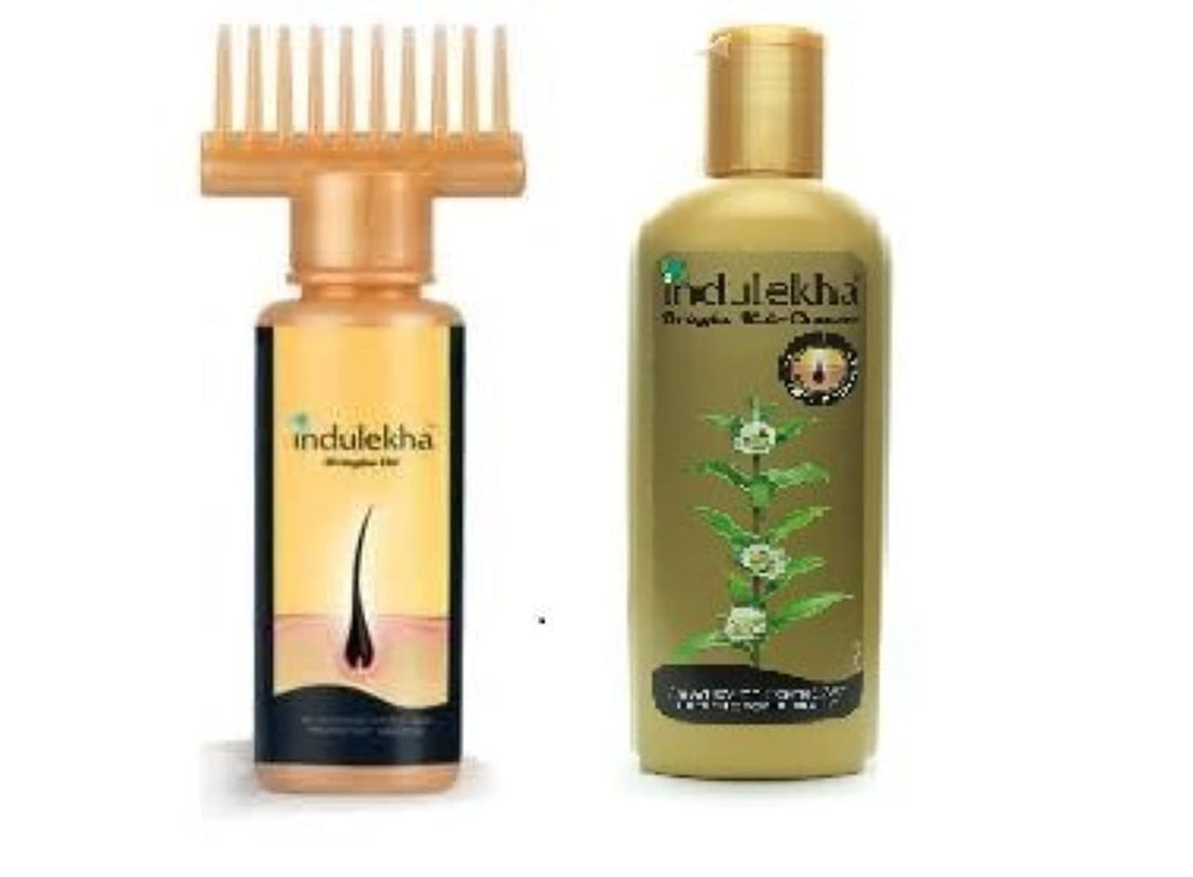 INDULEKHA Bringha Haaröl, 100 ml, und Shampoo, 200 ml