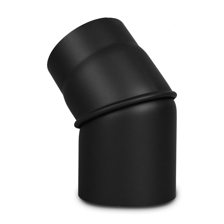 LANZZAS Ofenrohr Bogen 0° - 45° verstellbar - im Durchmesser Ø 150 mm - Farbe: schwarz -
