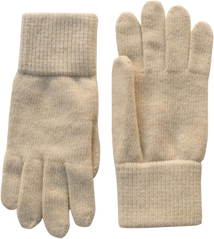 Merino Damen Wollhandschuhe/Fingerhandschuhe, 100% Wolle Merino extrafein 6 Beige, 6 Beige