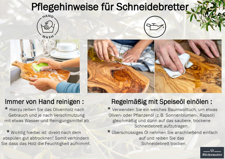 Olivenholz Schneidebrett im Naturschnitt, Frühstücksbrettchen Brettchen Käsebrett Holzbrett (28 cm)