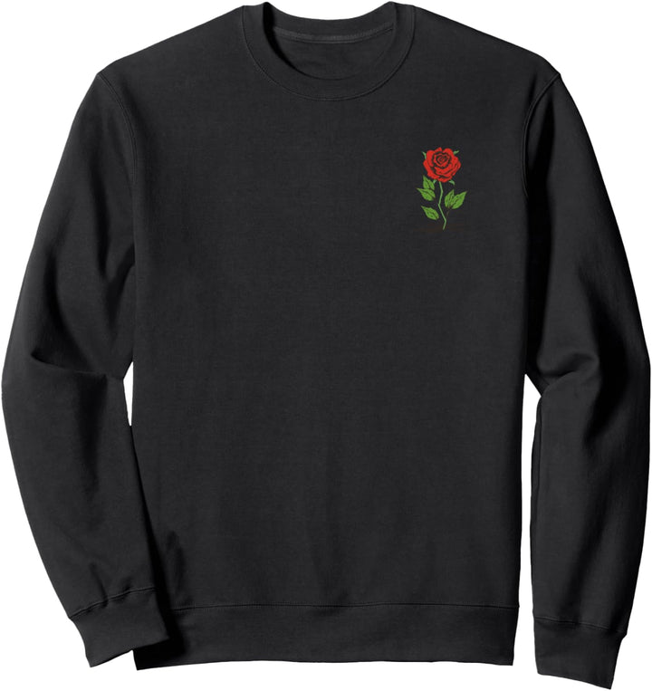 Red Rose Growing Crack Grunge Edgy 90er Jahre Ästhetik Sweatshirt