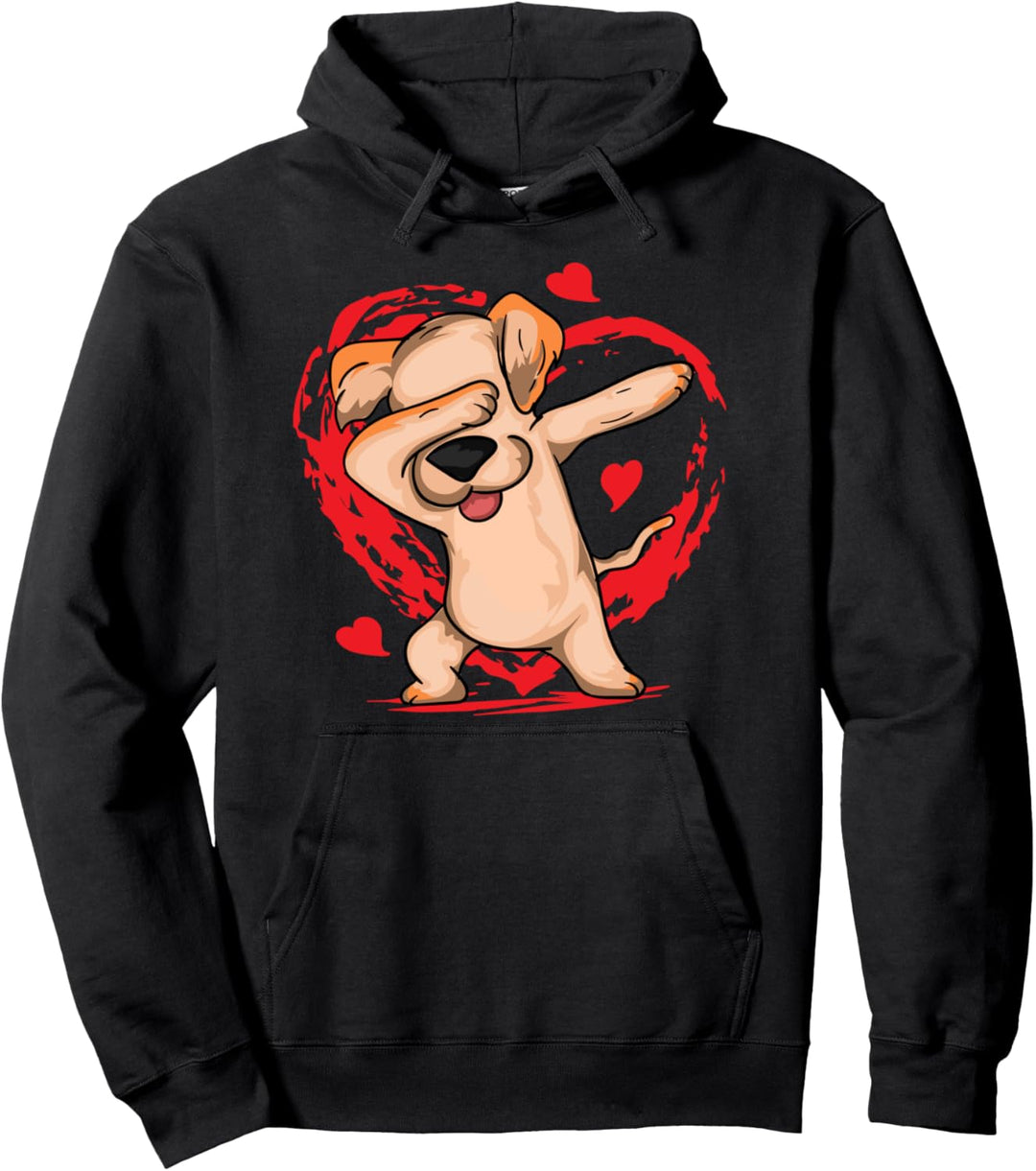 Hundebesitzer Hund Geschenk Herz Liebe Dabbing Haustier Pullover Hoodie