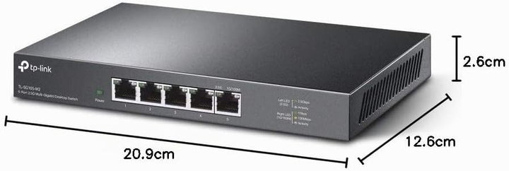 TP-Link TL-SG105-M2 5× 2.5-Gigabit ports Ethernet LAN Switch(Plug-and-Play,Metallgehäuse, QoS, IGMP-