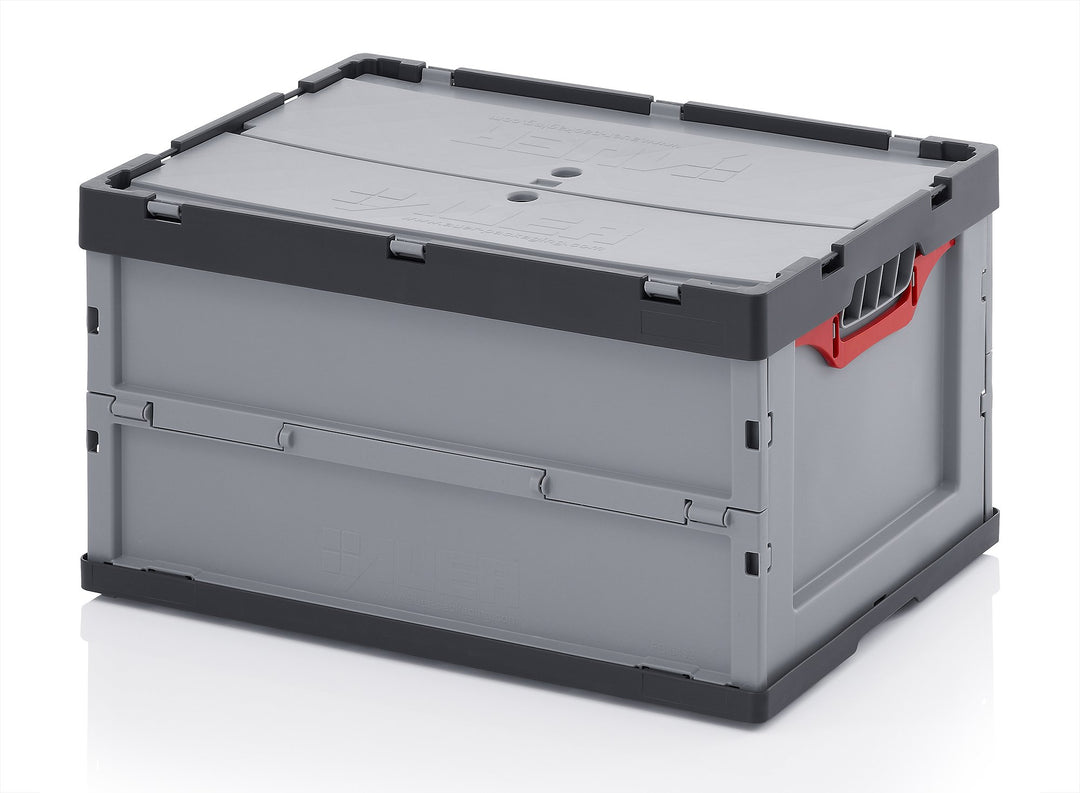 5x Profi-Faltbox 60 x 40 x 32 mit Deckel FBD 64/32 für Aufbewahrung Lagerung Garten Industrie Messe